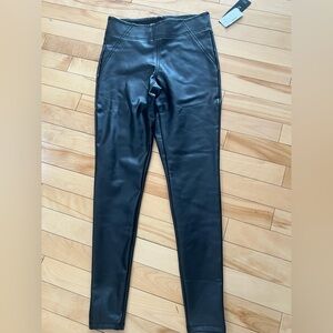 Black Faux Leather Leggings size S BNWT